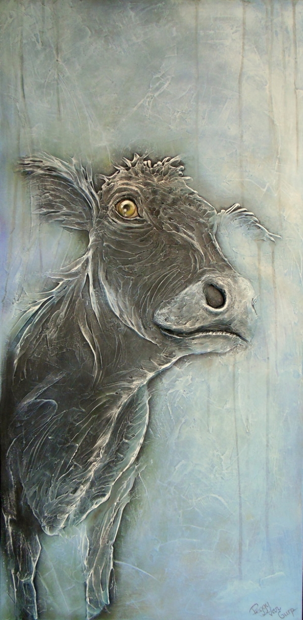 Cow in blauw