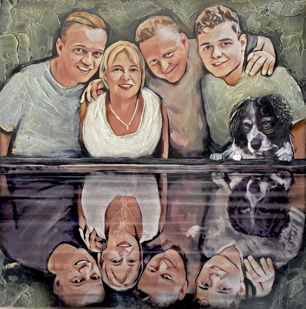 Schilderij gezin 3d/epoxy