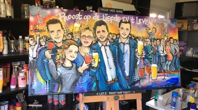 Woeste polder party op doek