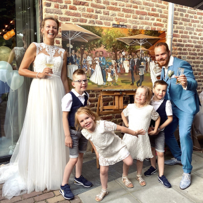Van leeg doek tot feestschilderij...